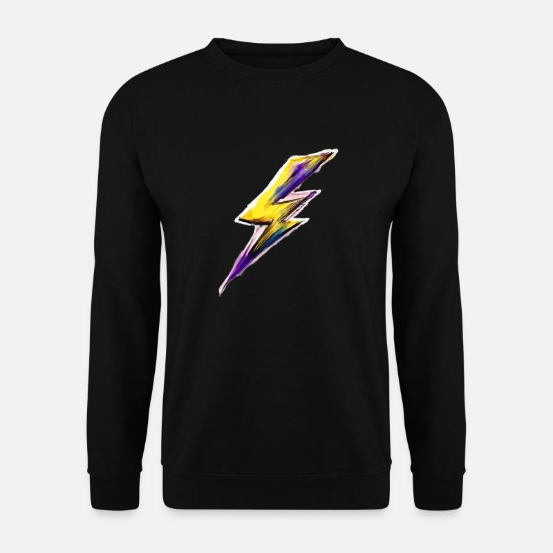Stilisierter Blitz - Unisex Pullover - Schwarz