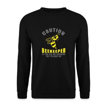 Apiculteur apiculteur miel - Sweat-shirt Unisexe - noir - Devant - Alina (178cm) & Michal (187cm)