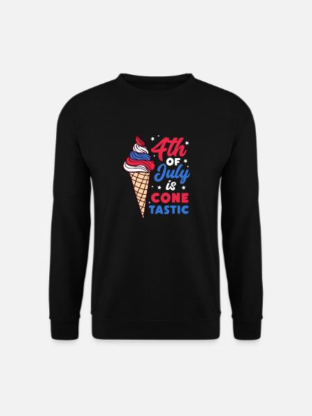 4th of July is cone-tastic - Unisex Sweatshirt - black