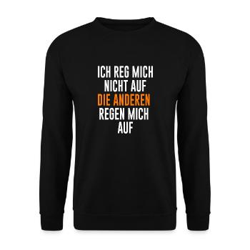 Sprüche Spruch Humor Kollege Arbeit Beruf - Unisex Pullover - Schwarz - Vorne - Alina (178cm) & Michal (187cm)