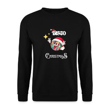 Fun Disco Christmas | XMAS - Sweat-shirt Unisexe - noir - Devant - Alina (178cm) & Michal (187cm)