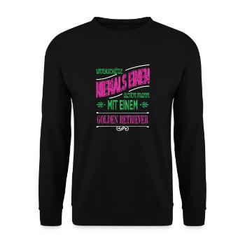 großvater spaß enkelin lustig schwangerschaft - Unisex Pullover - Schwarz - Vorne - Alina (178cm) & Michal (187cm)