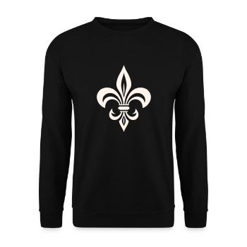 French lily Ornament - Unisex Sweatshirt - black - Front - Alina (178cm) & Michal (187cm)