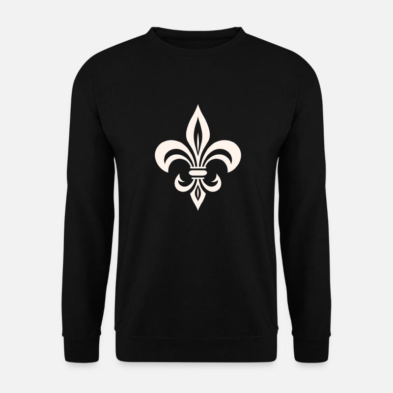 Französische Lilie Ornament - Unisex Pullover - Schwarz
