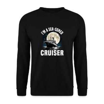 Im A Seasoned Cruiser Cruise Ship Vacation Group - Unisex Pullover - Schwarz - Vorne - Alina (178cm) & Michal (187cm)