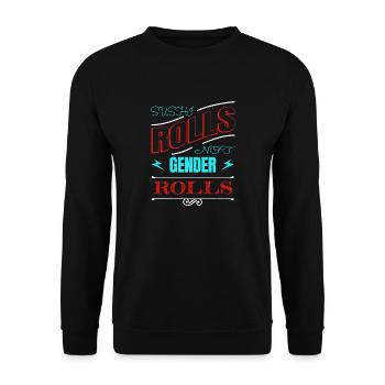 bans activists feminine grl pwr love women equal - Unisex Sweatshirt - black - Front - Alina (178cm) & Michal (187cm)