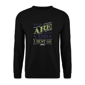Geek Joke Birthday Gift Idea Astronomy Gifts - Unisex Sweatshirt - black - Front - Alina (178cm) & Michal (187cm)