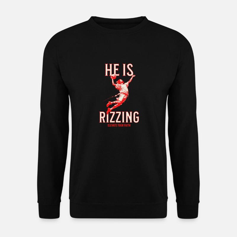 Jesus Slam Dunking Ostern Spaß - Unisex Pullover - Schwarz
