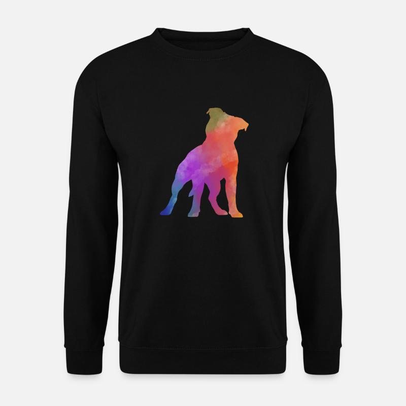 PITBULL AMSTAF farbig - Unisex Pullover - Schwarz