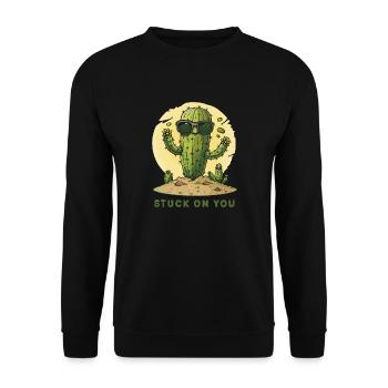 Stuck On You - Unisex Sweatshirt - black - Front - Alina (178cm) & Michal (187cm)