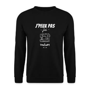 I can't sew - Unisex Sweatshirt - black - Front - Alina (178cm) & Michal (187cm)