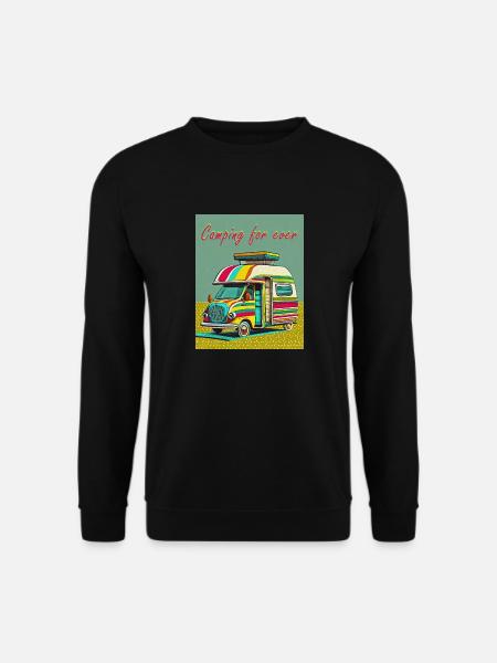 Camping für immer - Unisex Pullover - Schwarz