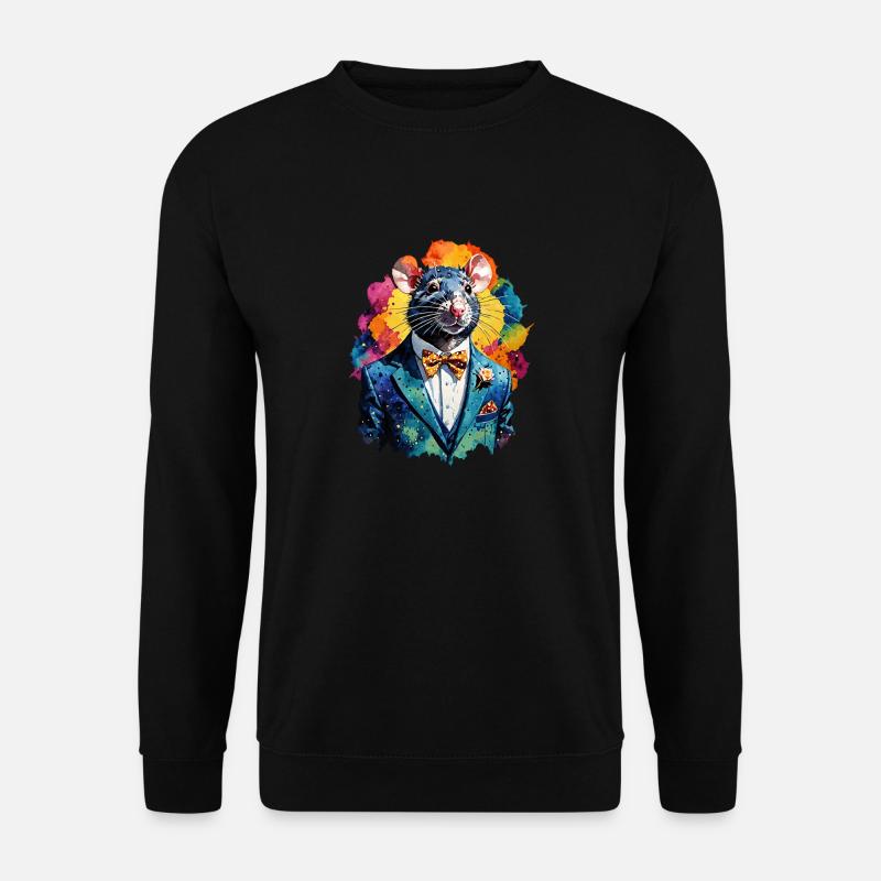 Rat in a suit - Unisex Sweatshirt - black