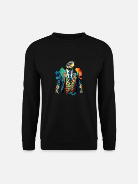 Turtle in a suit - Unisex Sweatshirt - black