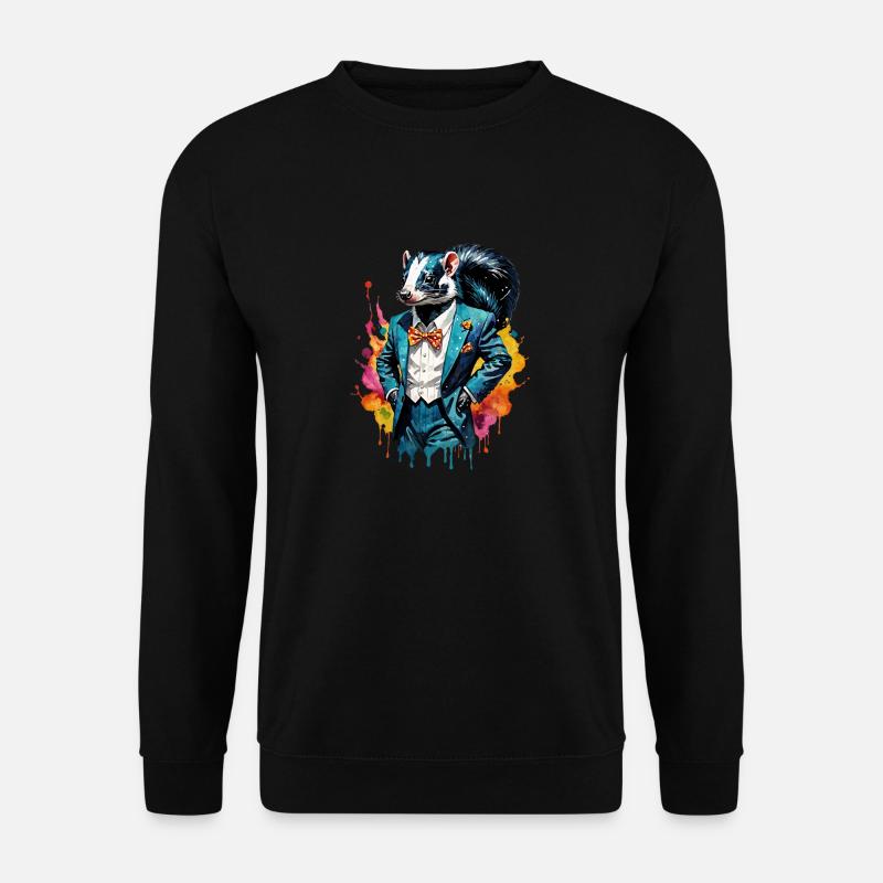 Skunk in a suit - Unisex Sweatshirt - black