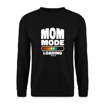 Funny Mom Mode Loading Quote Best Mom Ever - Unisex Sweatshirt - black - Front - Alina (178cm) & Michal (187cm)