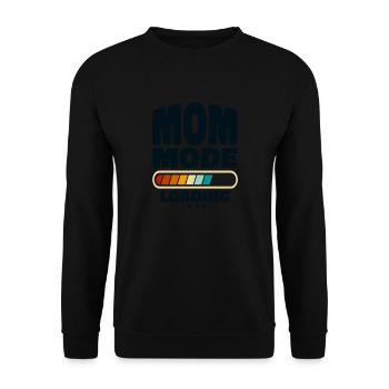 Funny Mom Mode Loading Quote Best Mom Ever - Unisex Sweatshirt - black - Front - Alina (178cm) & Michal (187cm)