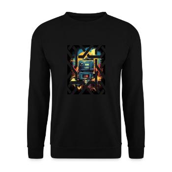 vintage retro typography - Unisex Pullover - Schwarz - Vorne - Alina (178cm) & Michal (187cm)