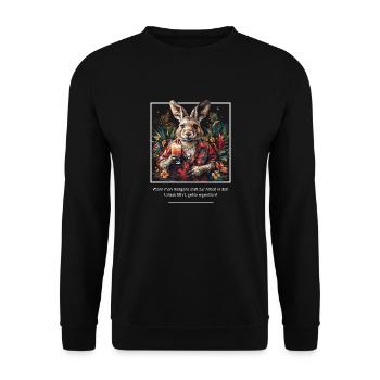 Kangourou Chaise longue Vacances Fun Plage Travail d’été - Sweat-shirt Unisexe - noir - Devant - Alina (178cm) & Michal (187cm)