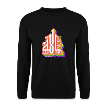Allah Is Gay - Unisex Sweatshirt - black - Front - Alina (178cm) & Michal (187cm)