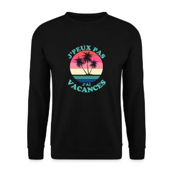 Vacances d'été - Sweat-shirt Unisexe - noir - Devant - Alina (178cm) & Michal (187cm)