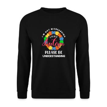 Autism - Unisex Sweatshirt - black - Front - Alina (178cm) & Michal (187cm)