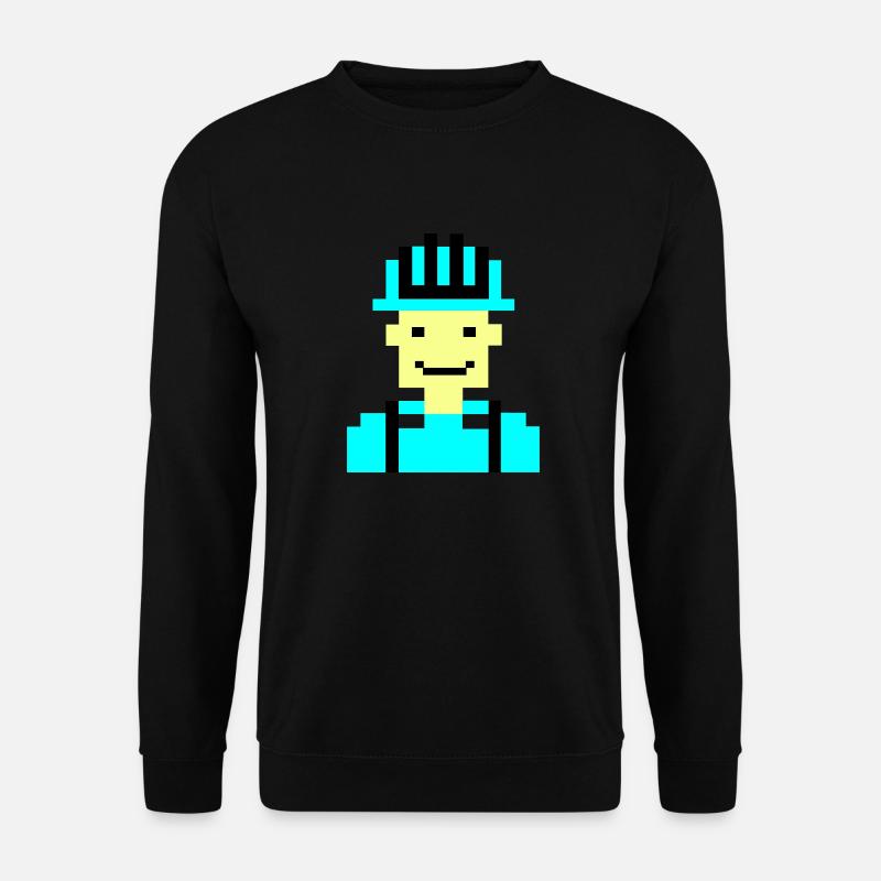Ouvrier du bâtiment Pixel 01 - Sweat-shirt Unisexe - noir