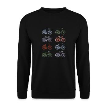Trekking Bikes - Unisex Sweatshirt - black - Front - Alina (178cm) & Michal (187cm)