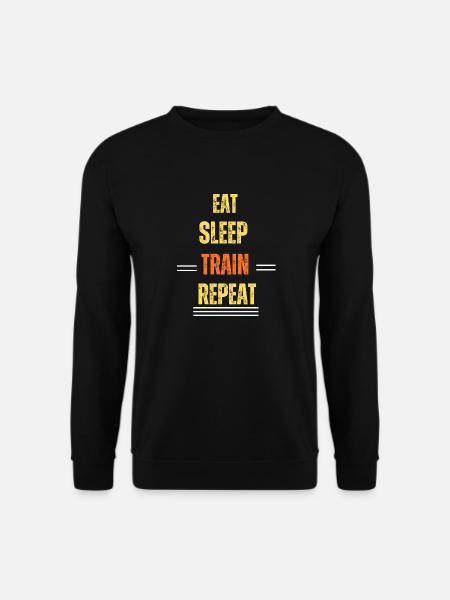 Eat Sleep Train Repeat - Unisex Pullover - Schwarz