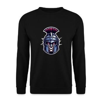 Römischer Soldatenkopf - Unisex Pullover - Schwarz - Vorne - Alina (178cm) & Michal (187cm)