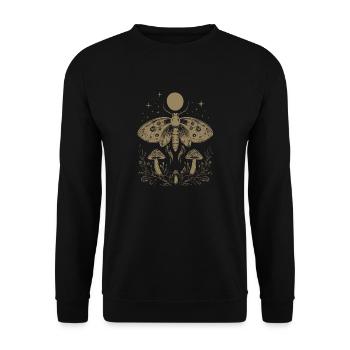 Motte Fairycore Goth Grunge - Unisex Pullover - Schwarz - Vorne - Alina (178cm) & Michal (187cm)