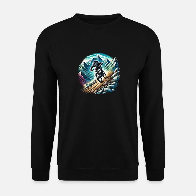 Mountain bikers in the mountains - Unisex Sweatshirt - black