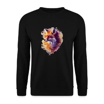 Mystery Fox - Unisex Sweatshirt - black - Front - Alina (178cm) & Michal (187cm)