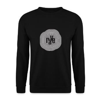rave logo lines design - Unisex Sweatshirt - black - Front - Alina (178cm) & Michal (187cm)