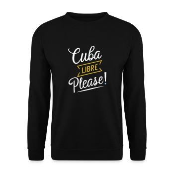 Cuba Libre s'il vous plait ! - Sweat-shirt Unisexe - noir - Devant - Alina (178cm) & Michal (187cm)