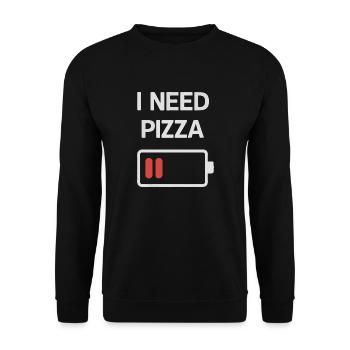 Pizza Italie Restauration rapide - Sweat-shirt Unisexe - noir - Devant - Alina (178cm) & Michal (187cm)