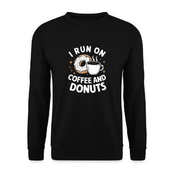 Donut Donuts Candy Bagel - Unisex Sweatshirt - black - Front - Alina (178cm) & Michal (187cm)