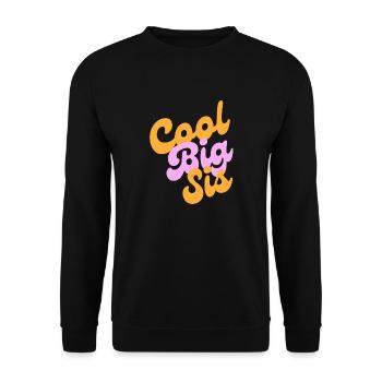 cool big sis - Unisex Pullover - Schwarz - Vorne - Alina (178cm) & Michal (187cm)