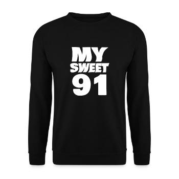 91 - Unisex Pullover - Schwarz - Vorne - Alina (178cm) & Michal (187cm)
