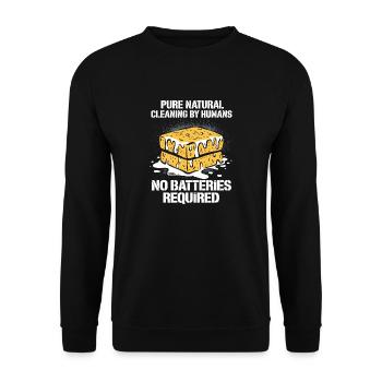 Un design humoristique pour les vrais nettoyeurs - Sweat-shirt Unisexe - noir - Devant - Alina (178cm) & Michal (187cm)