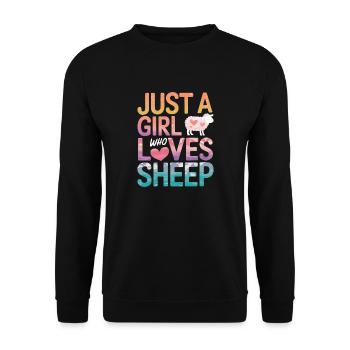 Sheep Sheep Farmer Lamb Farmer - Unisex Sweatshirt - black - Front - Alina (178cm) & Michal (187cm)