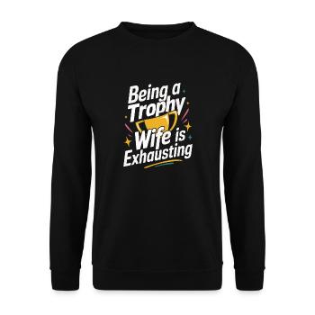 Frau Ehefrau Partnerin Familie Verheiratet - Unisex Pullover - Schwarz - Vorne - Alina (178cm) & Michal (187cm)