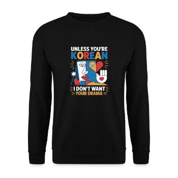 Stylish design for K-pop enthusiasts - Unisex Sweatshirt - black - Front - Alina (178cm) & Michal (187cm)