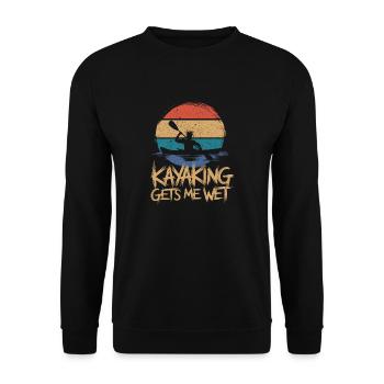 Funny idea for kayak fans - Unisex Sweatshirt - black - Front - Alina (178cm) & Michal (187cm)