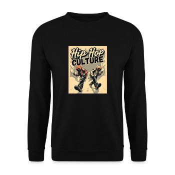 hiphop culture - Sweat-shirt Unisexe - noir - Devant - Alina (178cm) & Michal (187cm)