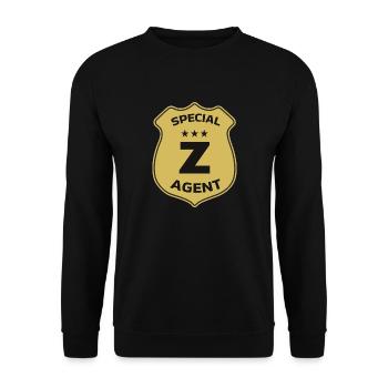 Special Agent Z - Unisex Pullover - Schwarz - Vorne - Alina (178cm) & Michal (187cm)