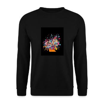 Colors., Farben - Unisex Pullover - Schwarz - Vorne - Alina (178cm) & Michal (187cm)