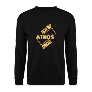 Couple Athos - Unisex Pullover - Schwarz - Vorne - Alina (178cm) & Michal (187cm)