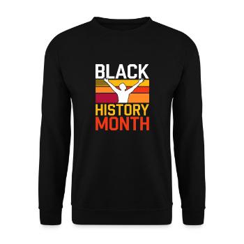 black history month 2025 - Unisex Sweatshirt - black - Front - Alina (178cm) & Michal (187cm)