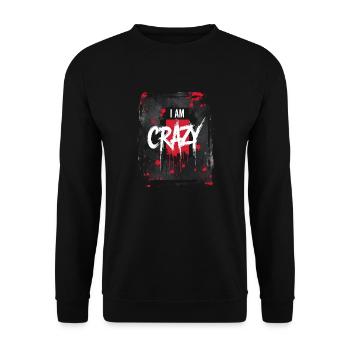 Je suis FOU style grunge - Sweat-shirt Unisexe - noir - Devant - Alina (178cm) & Michal (187cm)